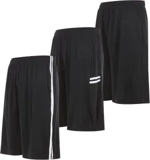 3 Pack Men's Athletic Shorts with Pockets  9-Inch Gym Workout Shorts for Men Basketball Soccer Sports Training Up to 3X