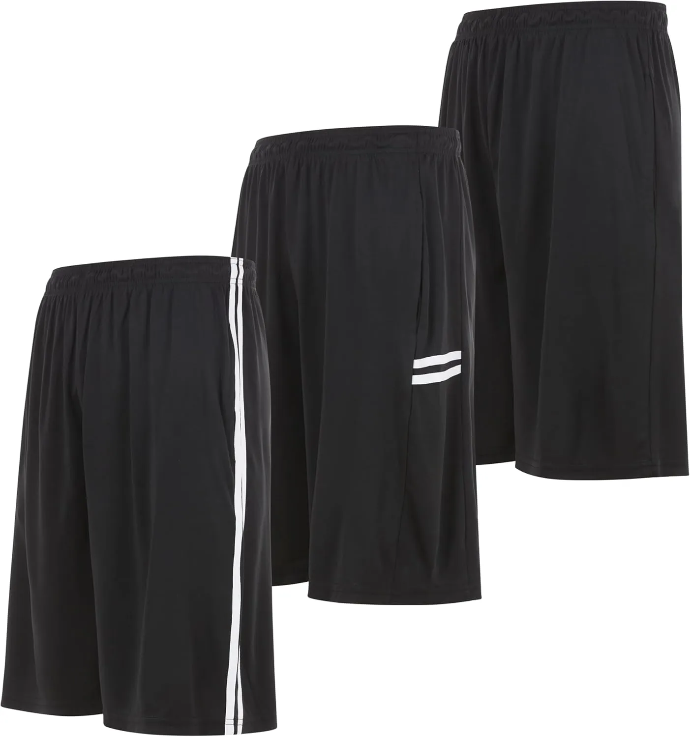 3 Pack Men's Athletic Shorts with Pockets  9-Inch Gym Workout Shorts for Men Basketball Soccer Sports Training Up to 3X