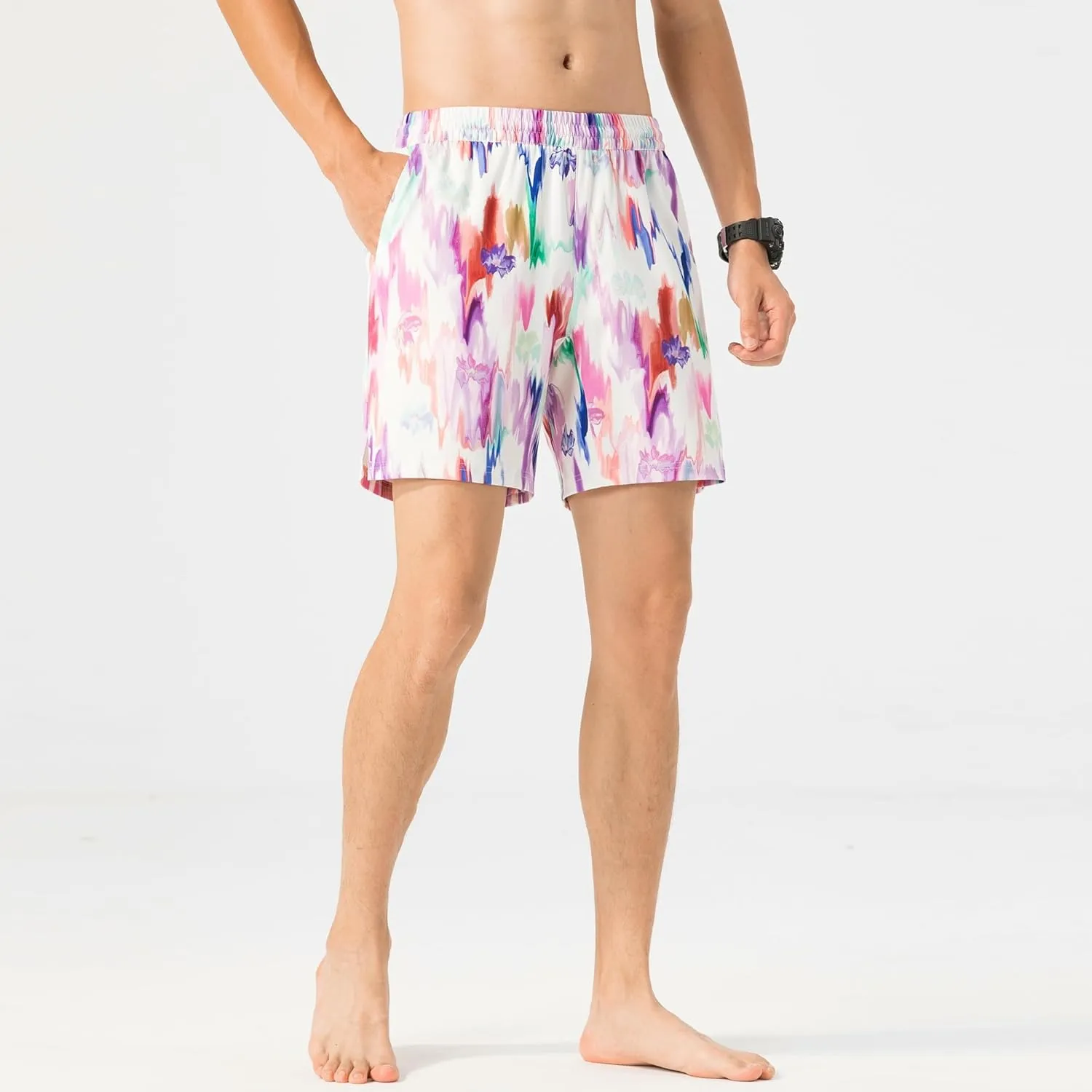 Alpine Swiss Mens Swim Shorts Beach Trunks Boardshorts Volley Shorts Quick Dry Swimwear