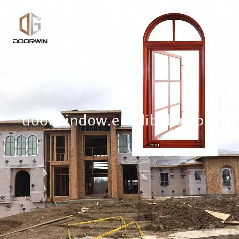 Aluminum wood with composite french casement door windows by Doorwin on Alibaba