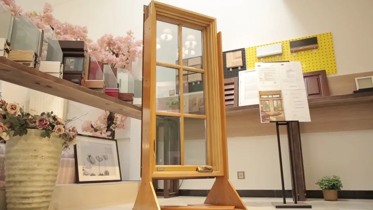 American casement window grill design wooden crank open outward arched top window by Doorwin on Alibaba
