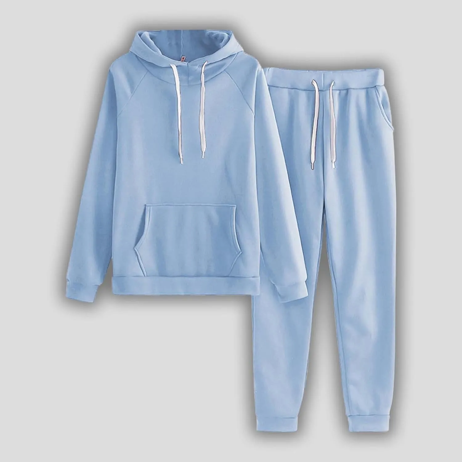 Aniywn Two Piece Hoodie Sweatsuit Sets for Women Jogging Tracksuit Hood Crop Pullover Sweatshirt and Pants Sweatsuit Sets