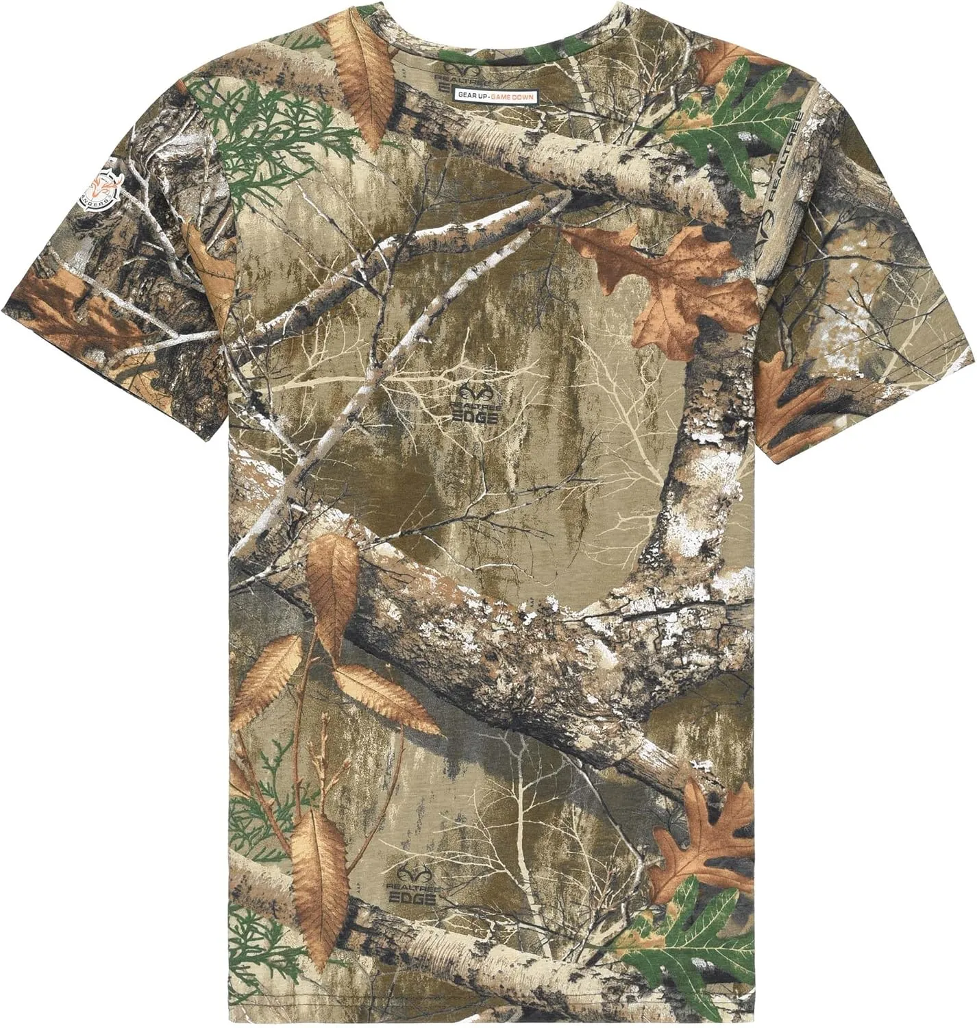 Authentic Realtree and Mossy Oak Camouflage Crewneck Unisex Adult Short Sleeve Tee Shirt