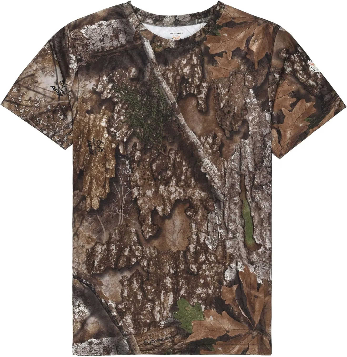 Authentic Realtree and Mossy Oak Camouflage Crewneck Unisex Adult Short Sleeve Tee Shirt