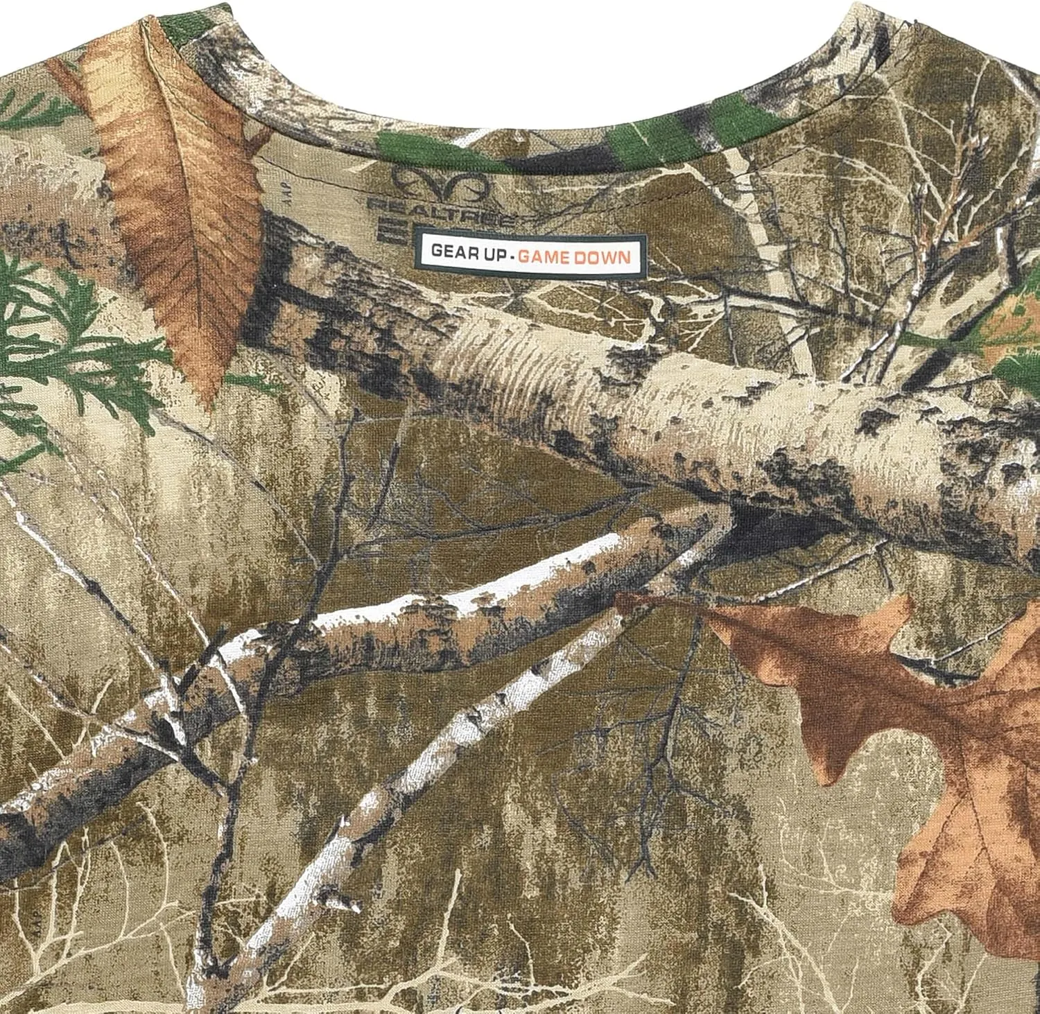 Authentic Realtree and Mossy Oak Camouflage Crewneck Unisex Adult Short Sleeve Tee Shirt