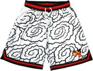 Basketball Athletic Shorts Men Mesh Gym Sports Workout Training Drawstring Retro Running Shorts with Pockets