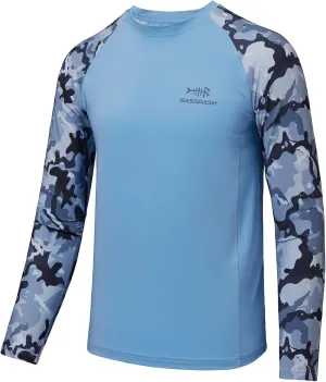 BASSDASH Youth UPF50  Camo Long Sleeve Fishing Shirt UV Protection Quick Dry Tee