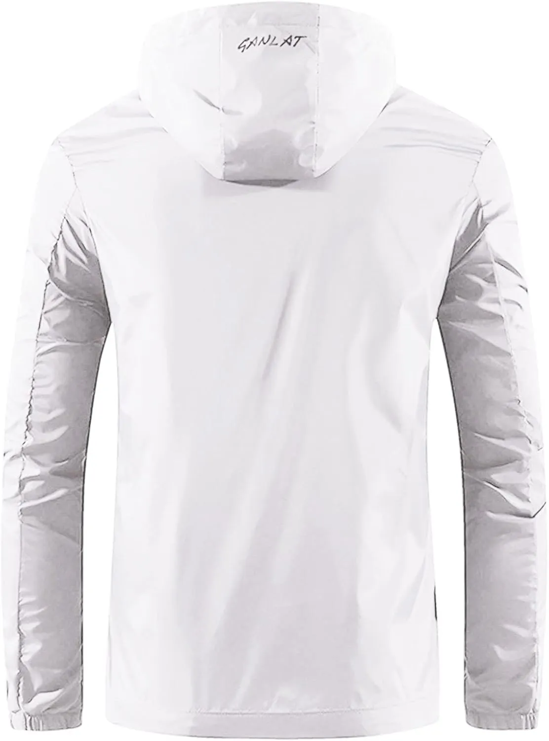 BIFUTON Waterproof Jackets for Men Lightweight Full Zip Up Hoodie Long Sleeve Windbreaker Jackets Outdoor Hiking Trench Coats