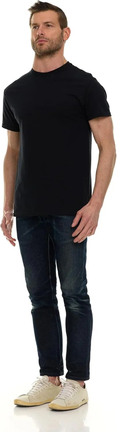 BILLIONHATS 6 Pack Men's Solid Colors Cotton T-Shirts Short Sleeve Lightweight Tees, Bulk
