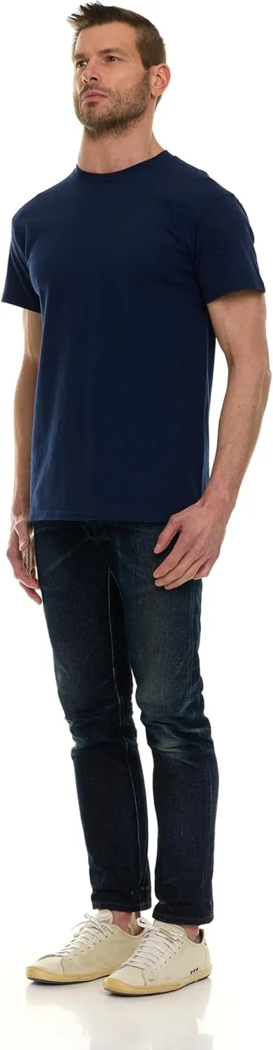 BILLIONHATS 6 Pack Men's Solid Colors Cotton T-Shirts Short Sleeve Lightweight Tees, Bulk