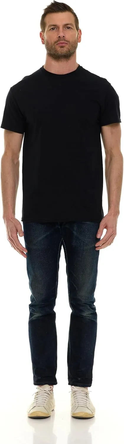 BILLIONHATS 6 Pack Men's Solid Colors Cotton T-Shirts Short Sleeve Lightweight Tees, Bulk