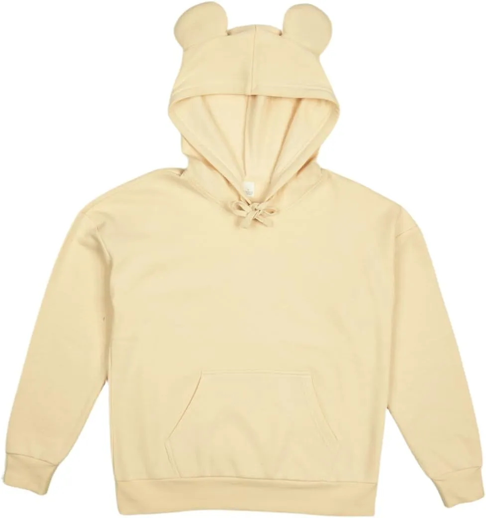 Bioworld Bear Inspired Cosplay Women's Off-White Oversized Hoodie with 3D Bear Ears