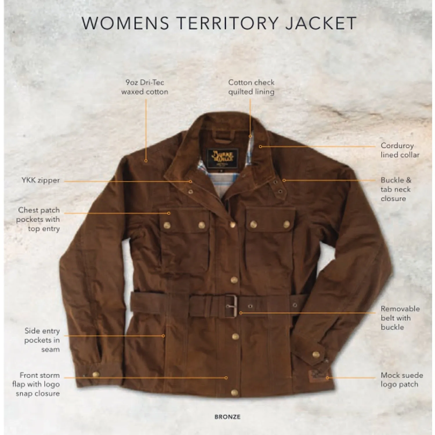 Burke & Wills Women's Territory Jacket Bronze