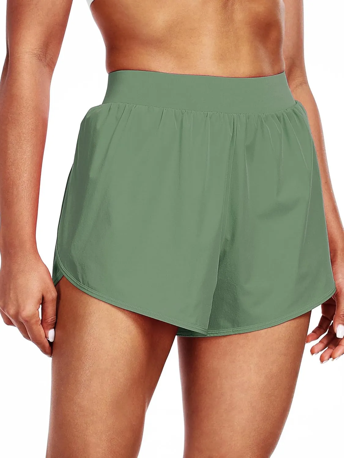 CADMUS 2 in 1 Women's Workout Shorts Athletic Gym Running Shorts with Compression Liner Brief