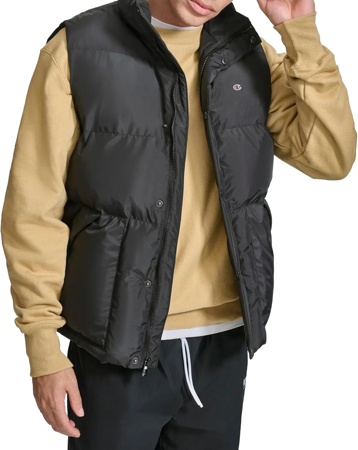 Champion Men's Puffer Vest with Logo