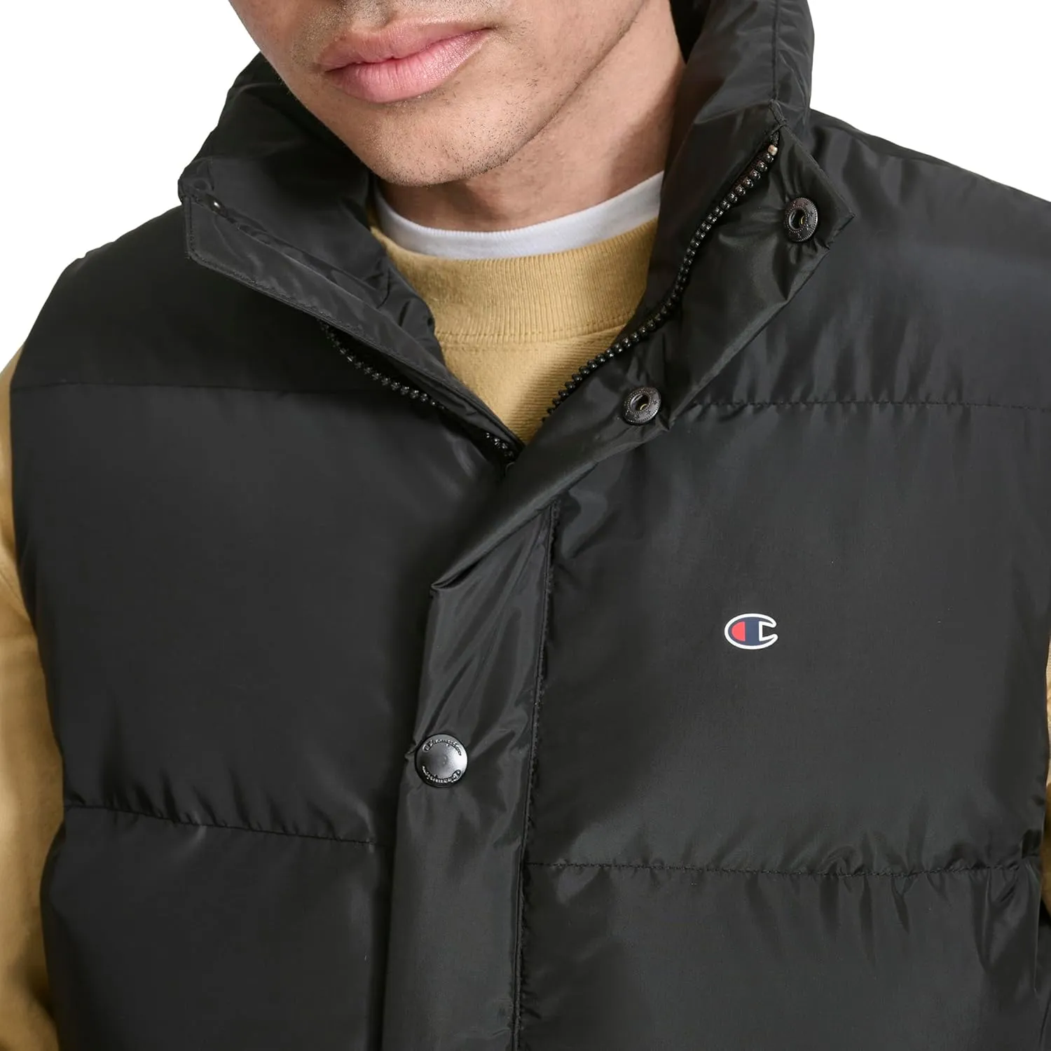 Champion Men's Puffer Vest with Logo