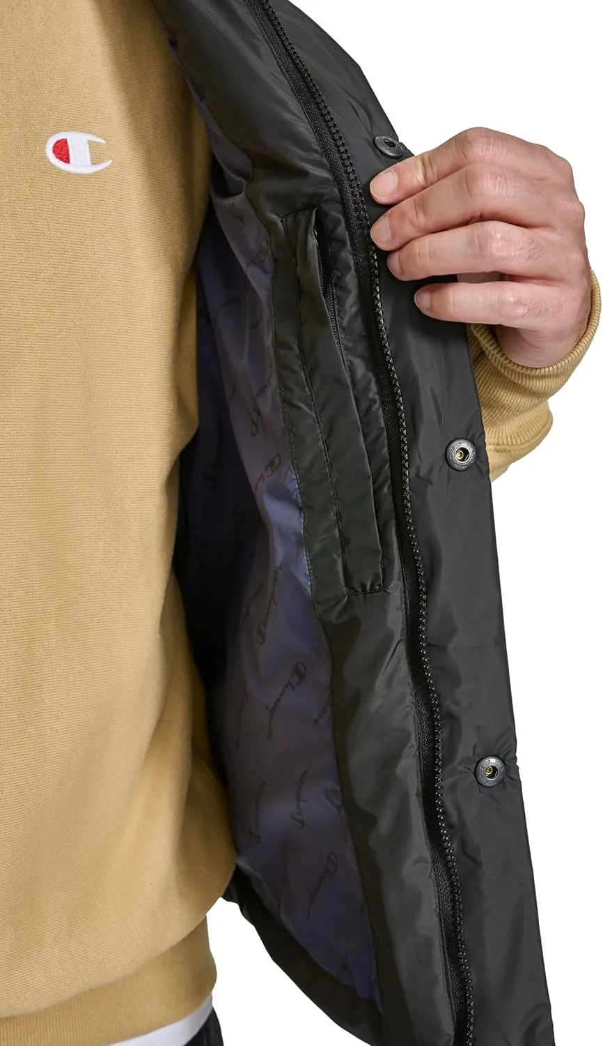 Champion Men's Puffer Vest with Logo