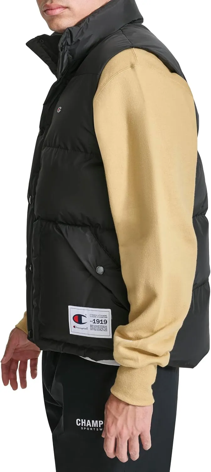 Champion Men's Puffer Vest with Logo