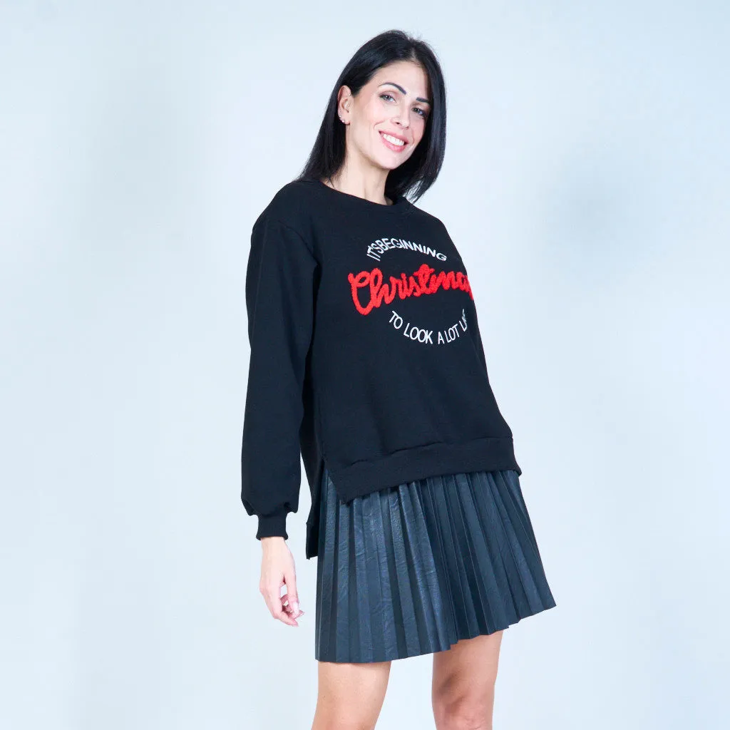 Christmas slogan sweatshirt wholesale