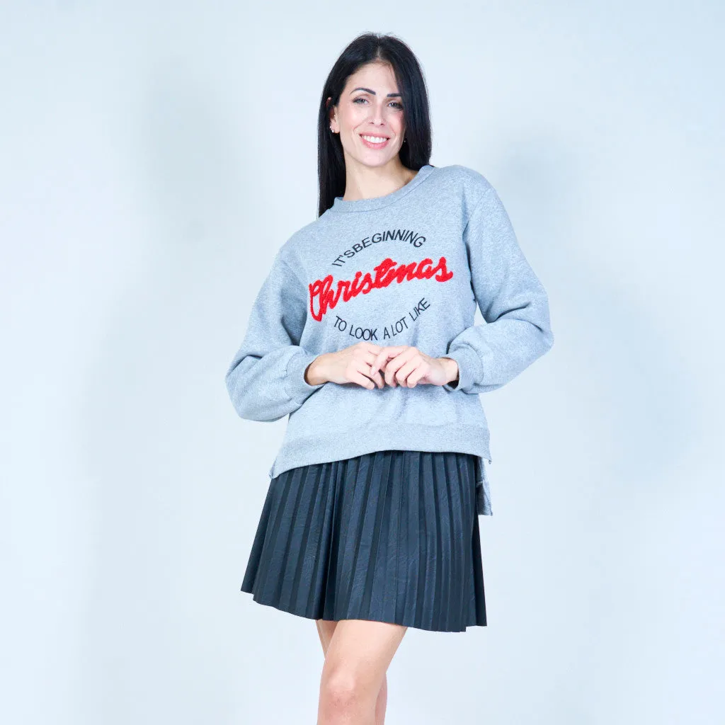 Christmas slogan sweatshirt wholesale