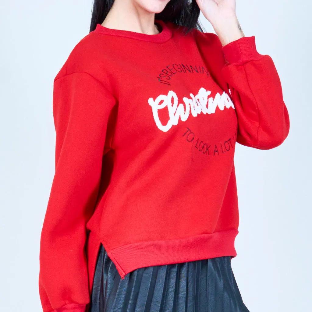 Christmas slogan sweatshirt wholesale