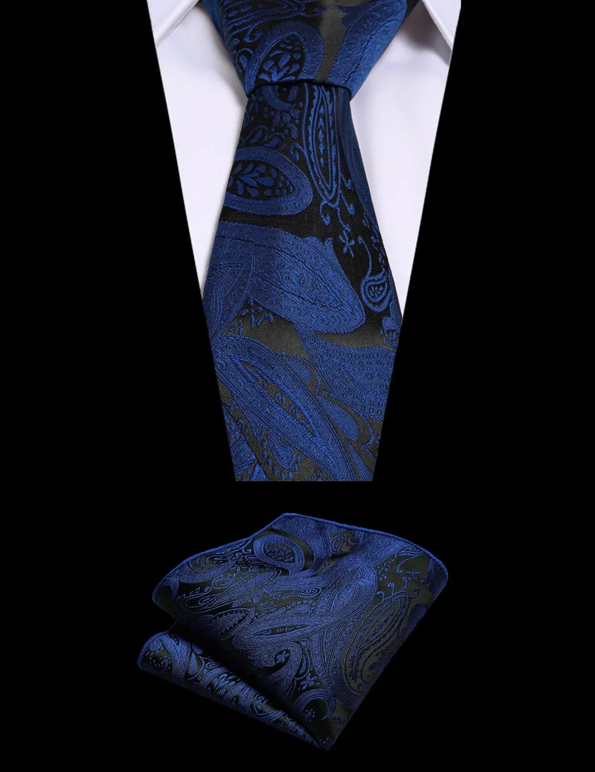COOFANDY Men's Christmas Vest Tie Set 3PC Paisley Jacquard Waistcoat and Necktie Pocket Square for Holiday Party Wedding