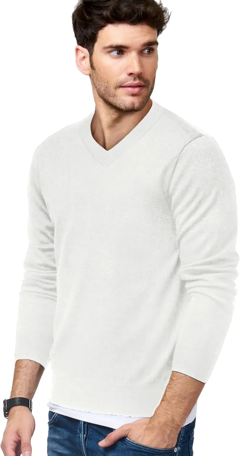 COOFANDY Mens V Neck Dress Sweater Long Sleeve Slim Fit Fashion Pullover Sweater