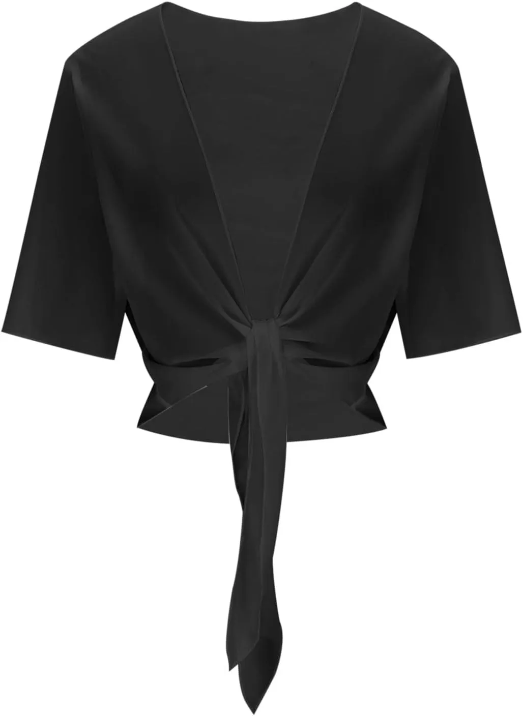 Corset Top Women's Soft Chiffon Shawl Wraps for Evening Dress Wedding Cape Casual Flapper Solid Short Sleeves