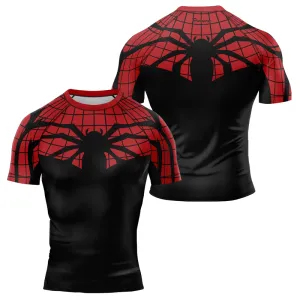 Crawling Spider Web Men's Short Sleeve Rash Guard