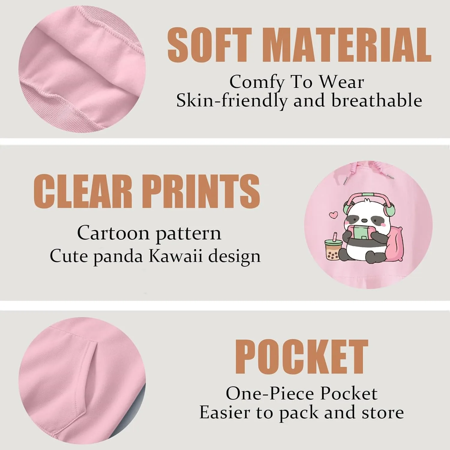Cute Panda Graphic Oversized Hoodies for Teen Girls Kawaii Cartoon Sweatshirt Women Casual Cotton Fleece Pullover