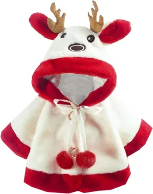 Daily Deals Clearance Toddler Girls Christmas Deer Outwear Warm Hooded Coat Princess Cloak Cape Red White Size 12 Girls Snow Deals Of The Day Clearance