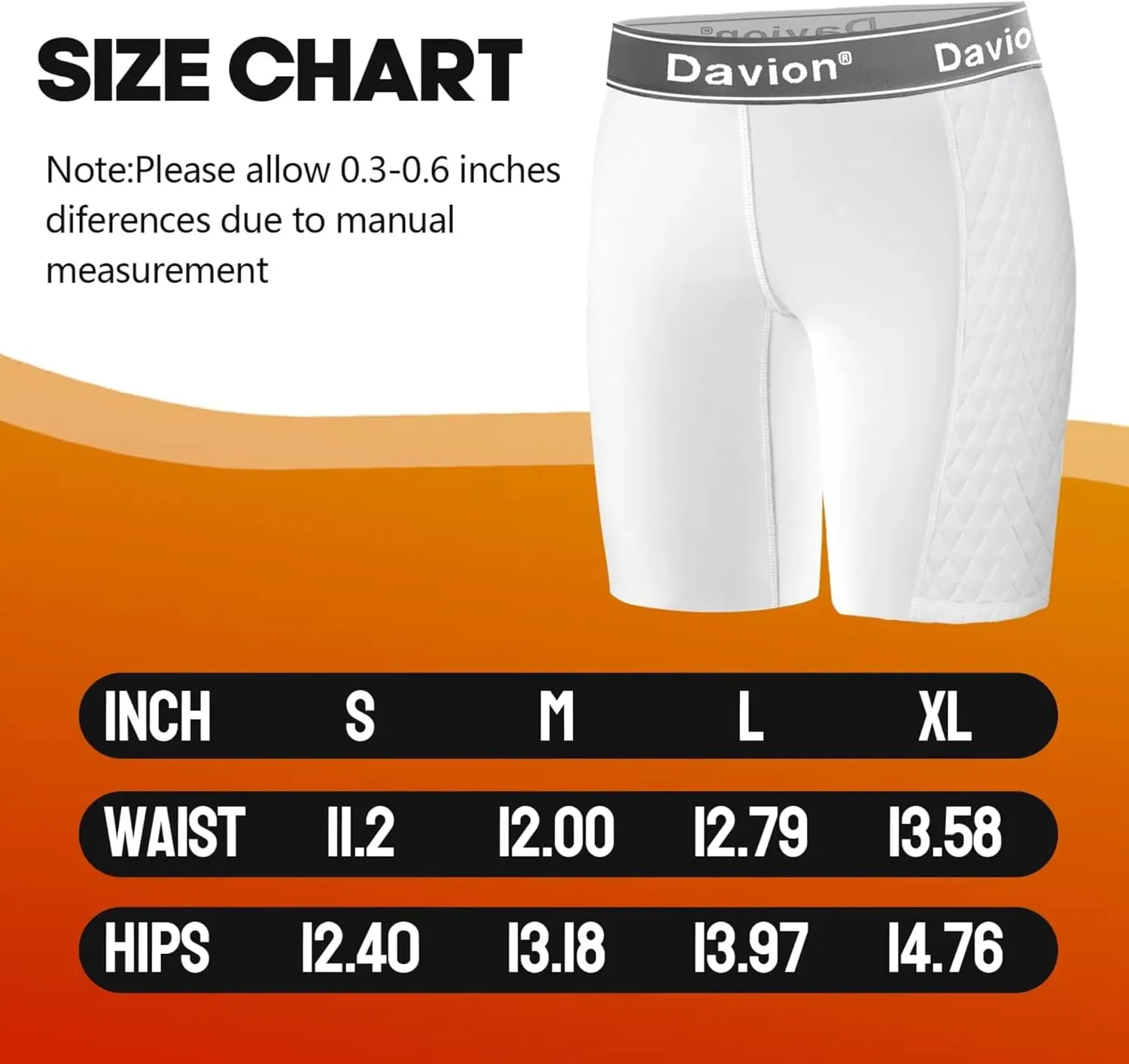 Davion Youth Girls Sliding Shorts Athletic Compression Padded Shorts for Kids Baseball Football Lacrosse
