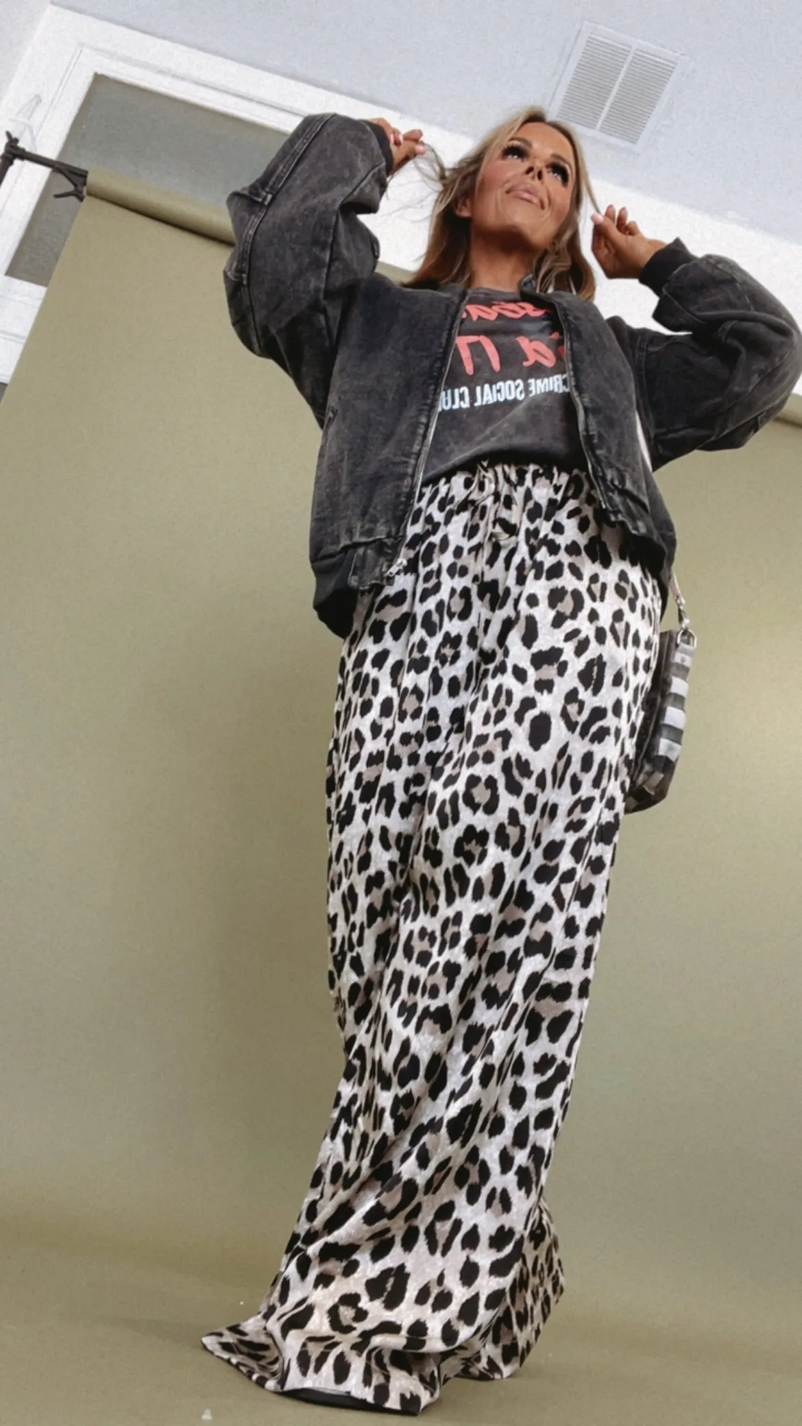 Demi Drawstring Leopard Print Pants