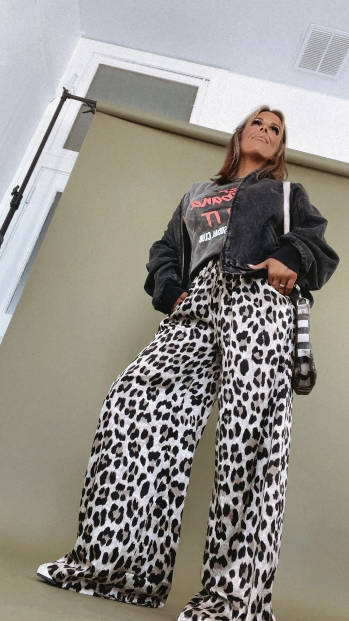 Demi Drawstring Leopard Print Pants