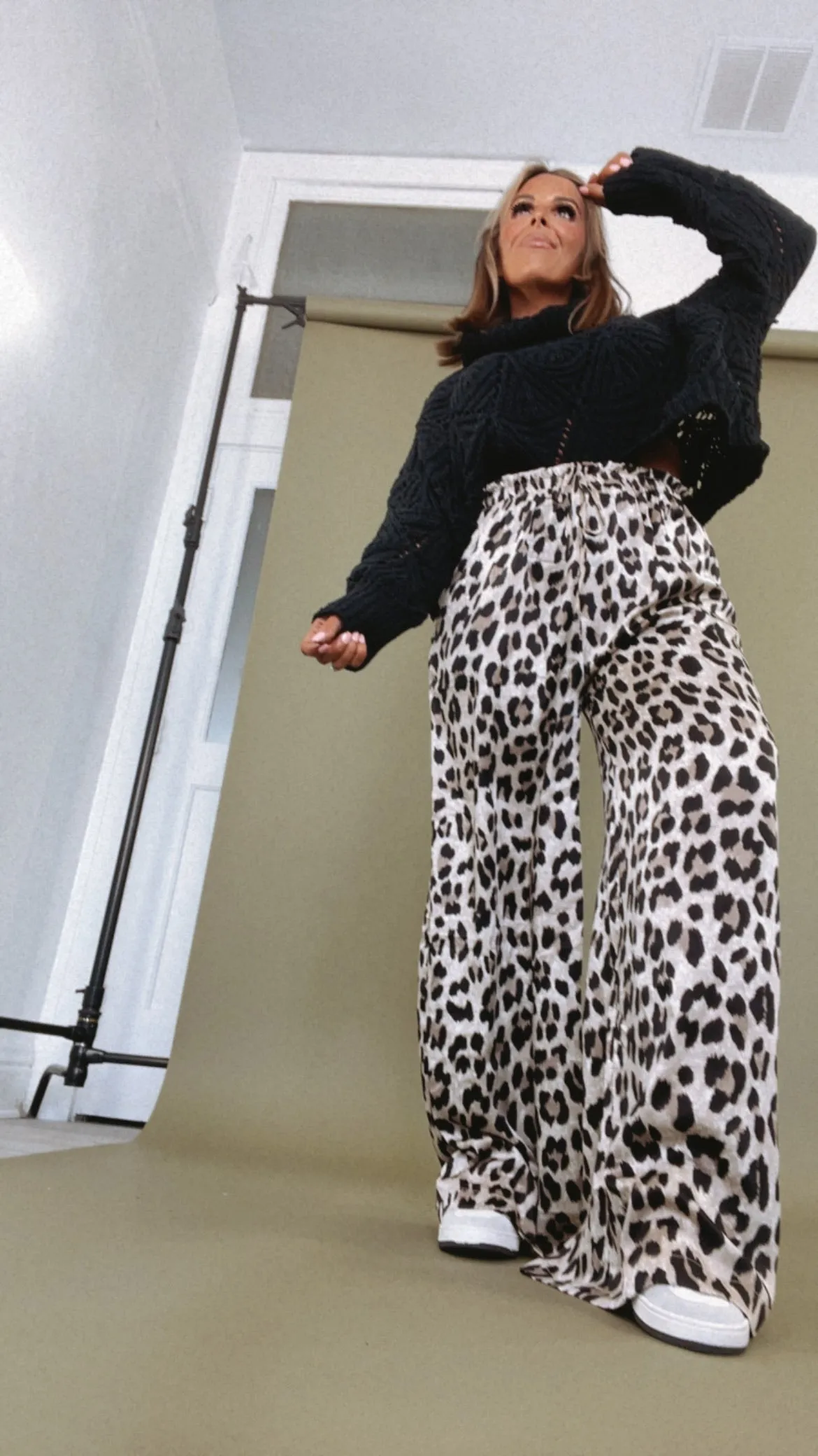 Demi Drawstring Leopard Print Pants