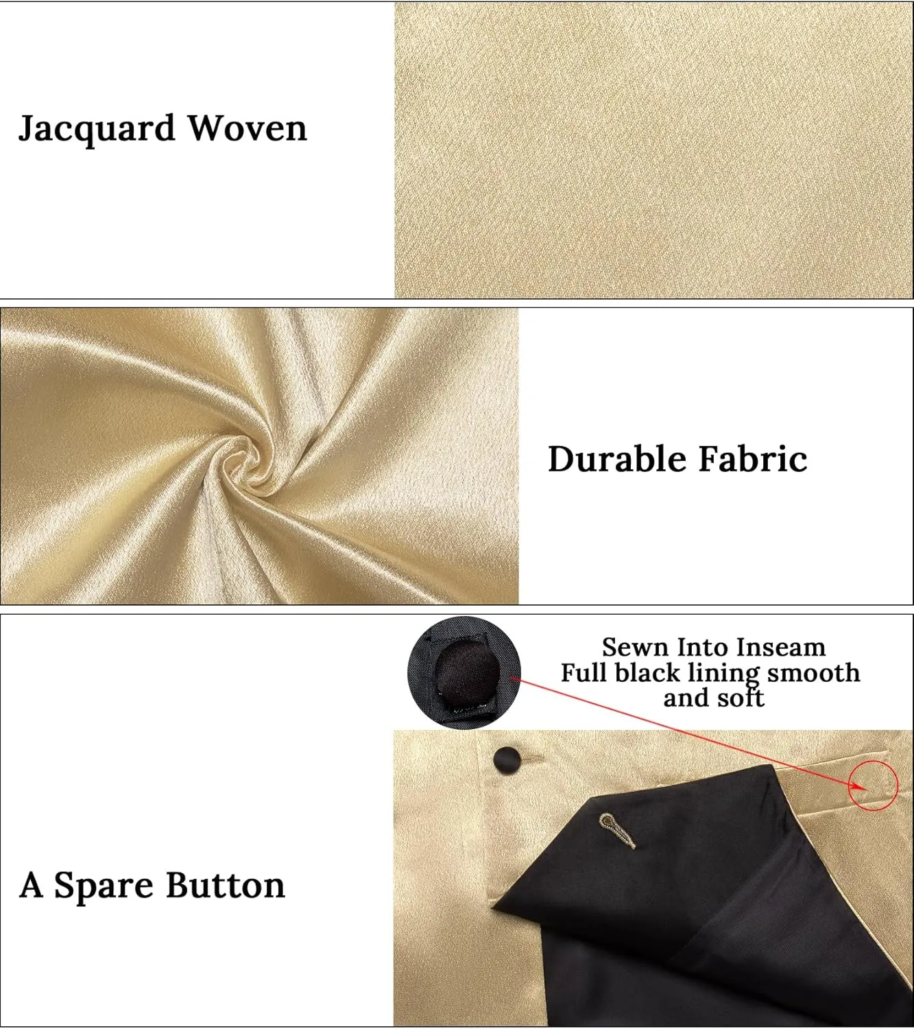 DiBanGu Mens Vest Formal Solid Color Waistcoat and Tie Pocket Square Set Satin Shawl Lapel Dress Vest Wedding Business