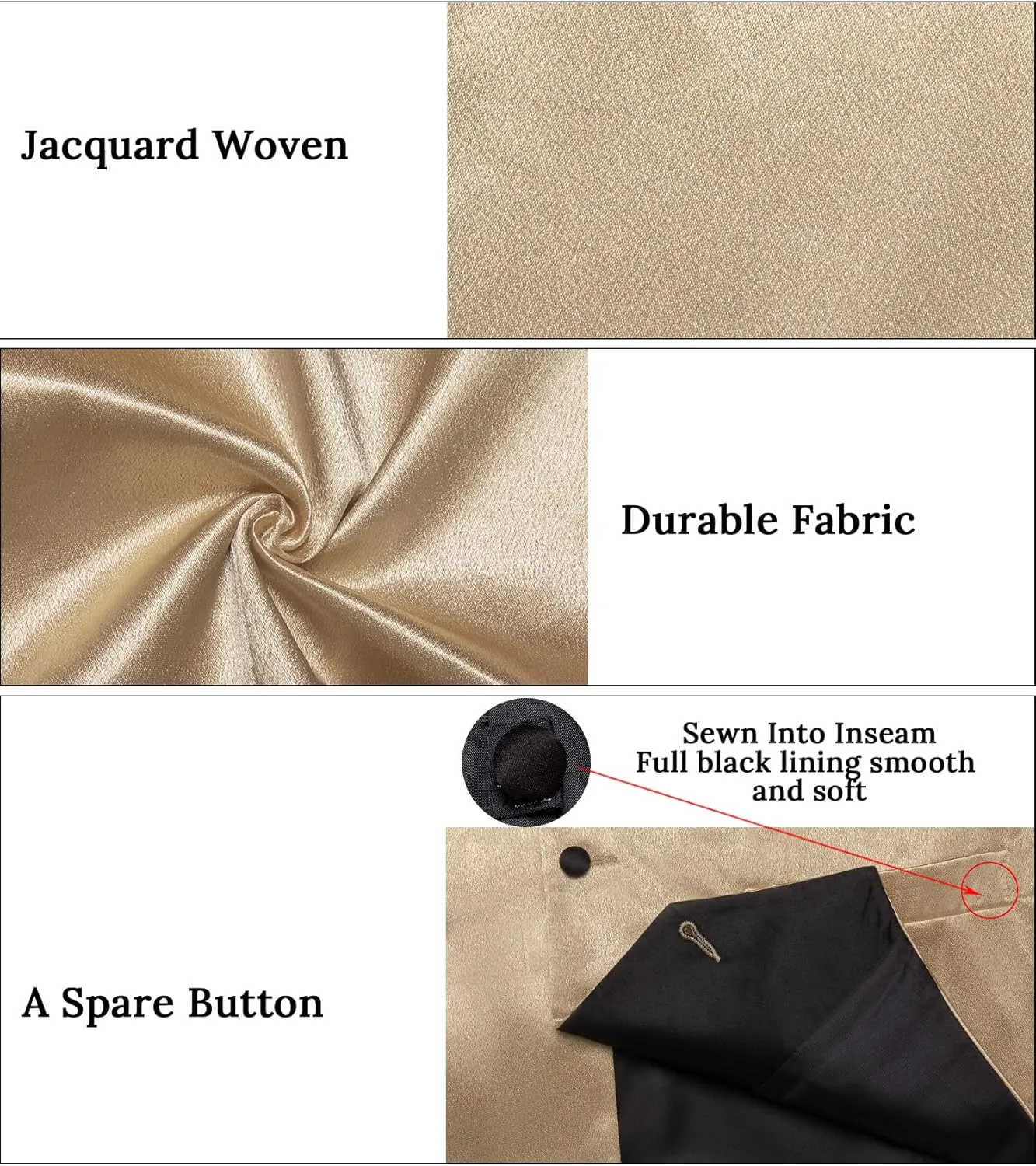 DiBanGu Mens Vest Formal Solid Color Waistcoat and Tie Pocket Square Set Satin Shawl Lapel Dress Vest Wedding Business