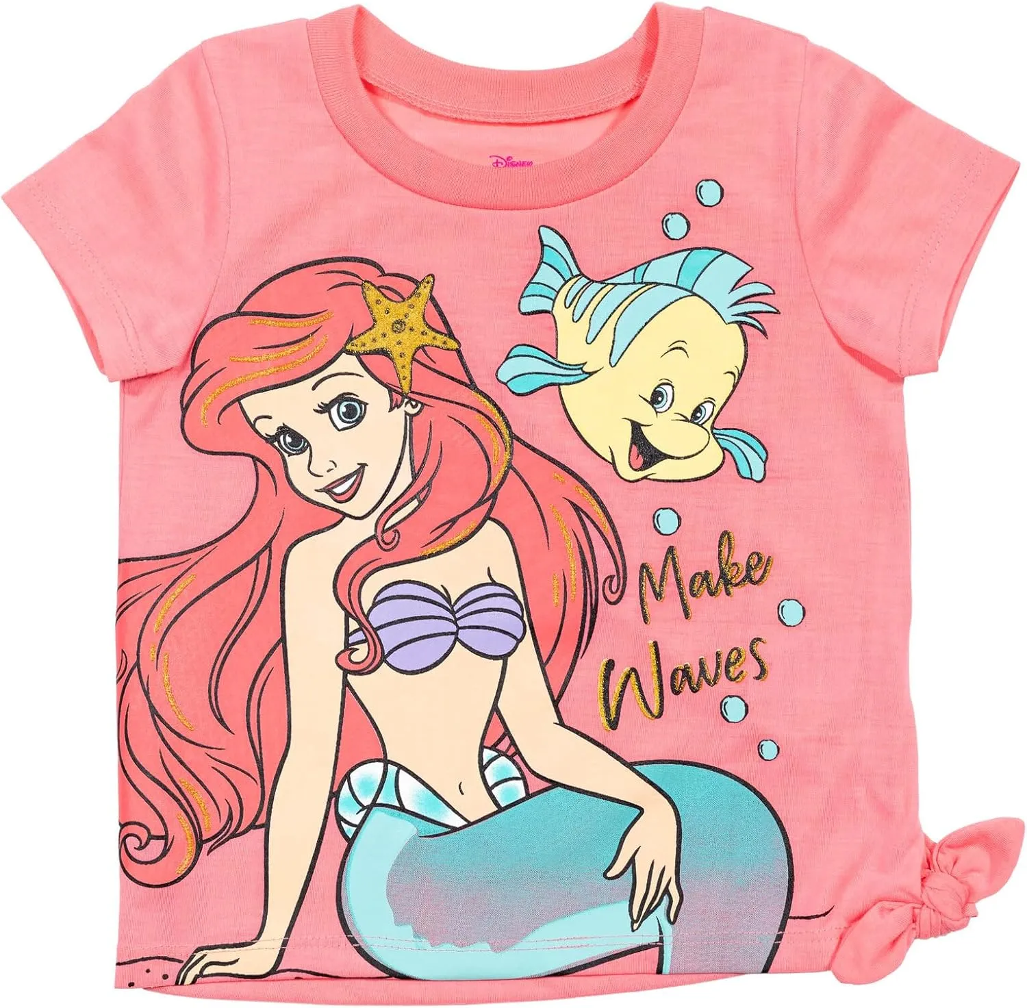 Disney Frozen Moana Princess Tiana Floral Peplum T-Shirt and French Terry Shorts Outfit Set Toddler to Big Kid