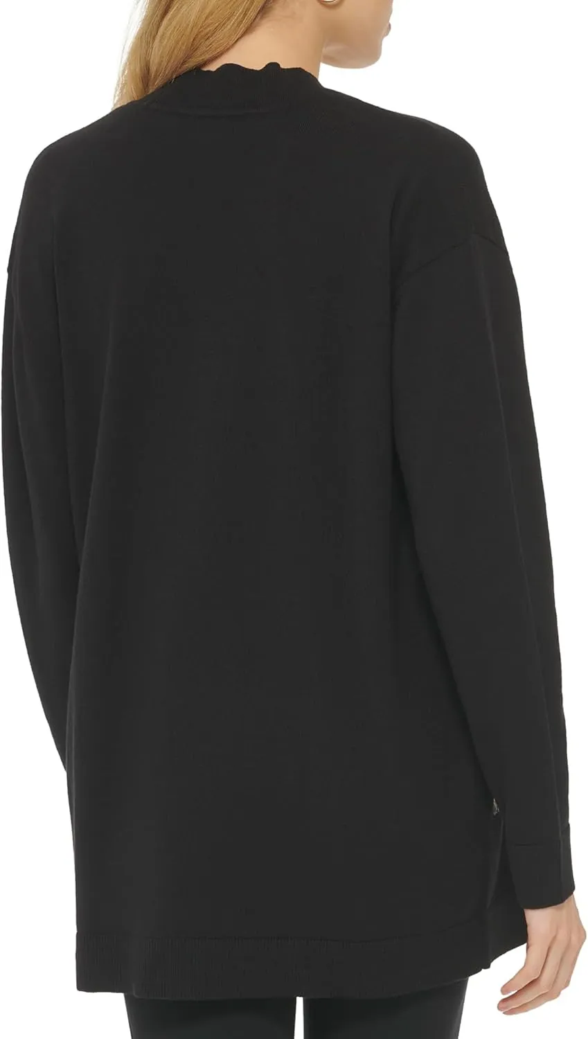 DKNY Women's Open Cardigan Sequin Detail Sweater