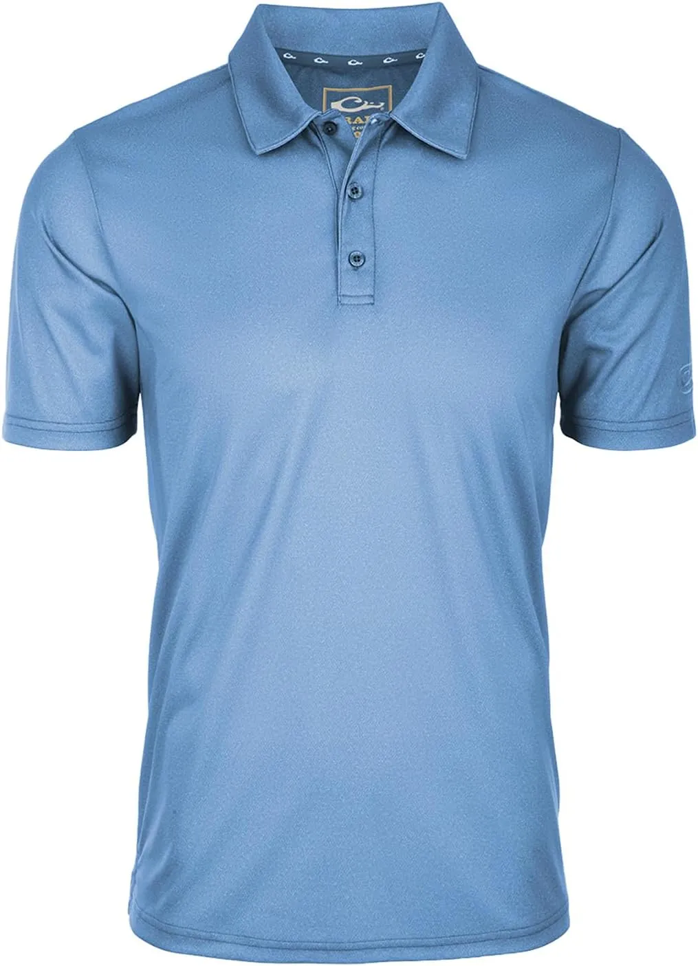 Drake Waterfowl Men's Performance Heather Short Sleeve Polo Shirt - Moisture-Wicking Quick Dry UPF Sun Protective Active Tee