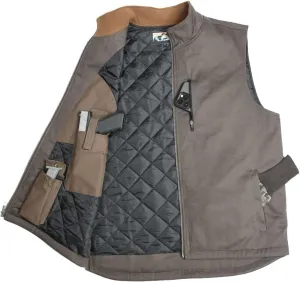 EDTREK Men's Concealed Carry Vest With Two Holster Inside - Urban Gun Vest With Zipped Chest Pocket