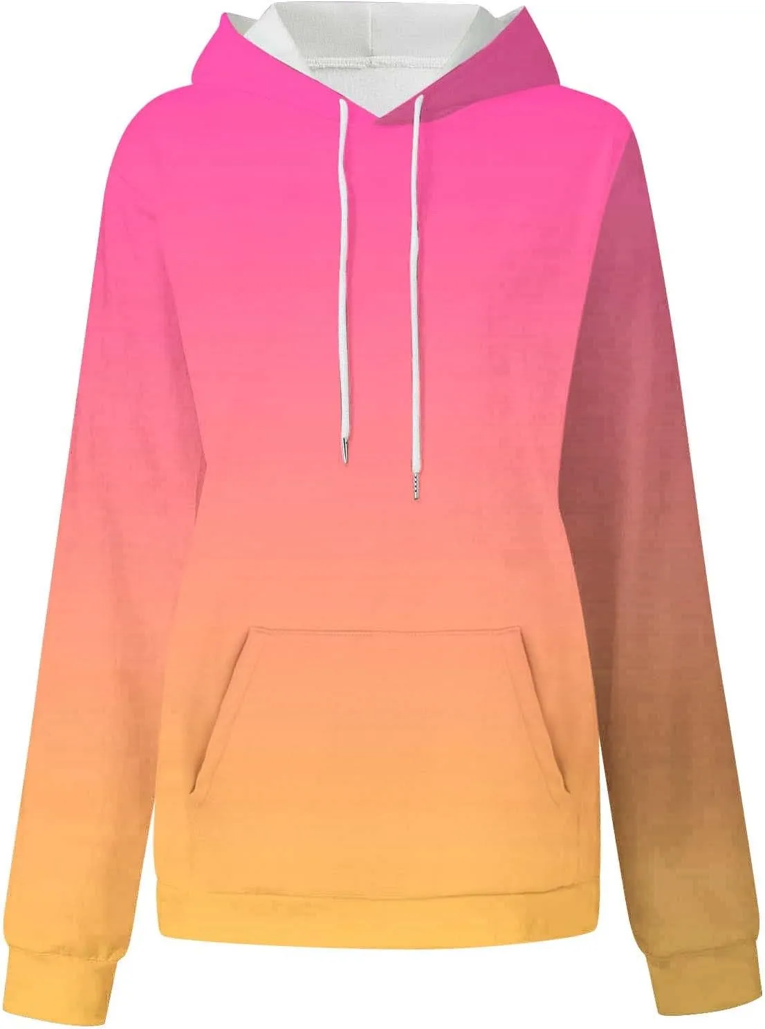 Fall Sweatshirts For Women Fashion Gradient Graphic Hoodies Long Sleeve Oversized Casual Pullover Tops