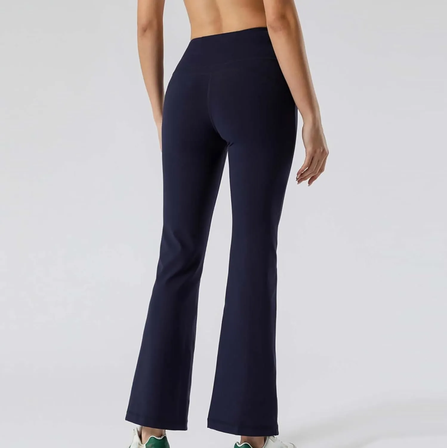 Flare Leggings for Women High Waist Butt Lift Yoga Pants Split Hem Fitness Tights Tummy Control Bell Bottom Trousers