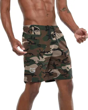 G Gradual Men's Workout Running Shorts Quick Dry Lightweight Gym Shorts with Zip Pockets