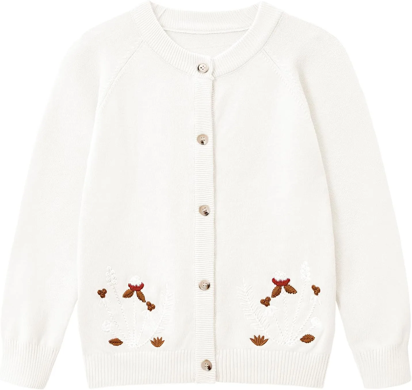 Girls' Cardigan Toddler Long Sleeve Sweater School Uniforms Sweater Button Up Knit Jacket Outwear
