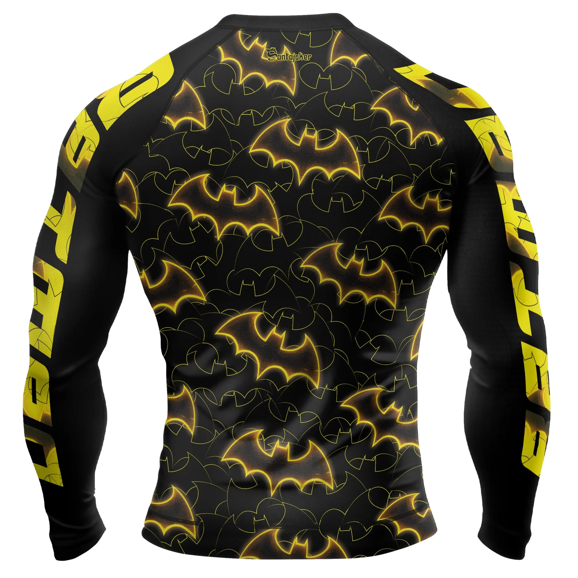 Golden Shadow Bat Men's Long Sleeve Rash Guard