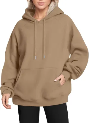 Gumipy Oversized Hoodies for Women Drawstring Fleece Womens Hoodies Sweatshirts Y2K Long Sleeve Hoodies Pullover Winter Coats