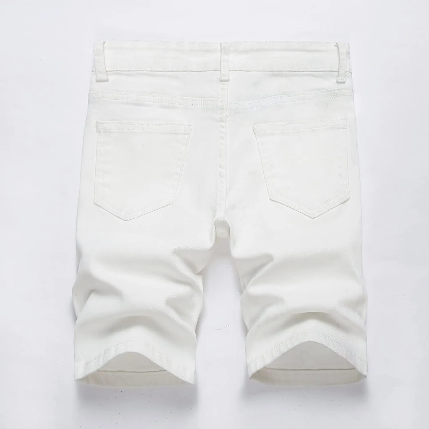 GUNLIRE Boy's Jean Shorts Stretch Ripped Distressed Slim Fit Fashion Denim Shorts with Pockets