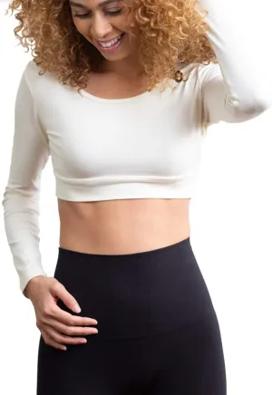 HALFTEE Long Sleeve Layering Tee - Demi Cami for Women & Teens | Cute Crop Top