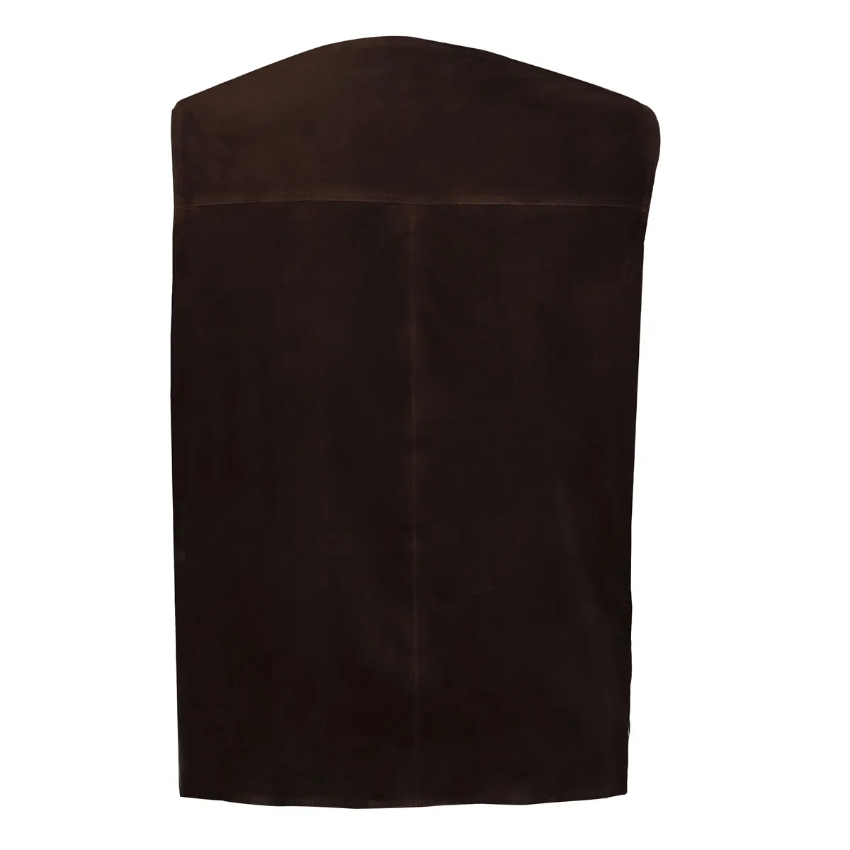 Handmade Elegant Dark Brown Suede Leather Multi-Pockets Vest